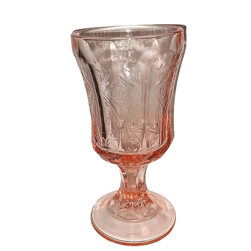 Indiana Glass Pink Stem Glass